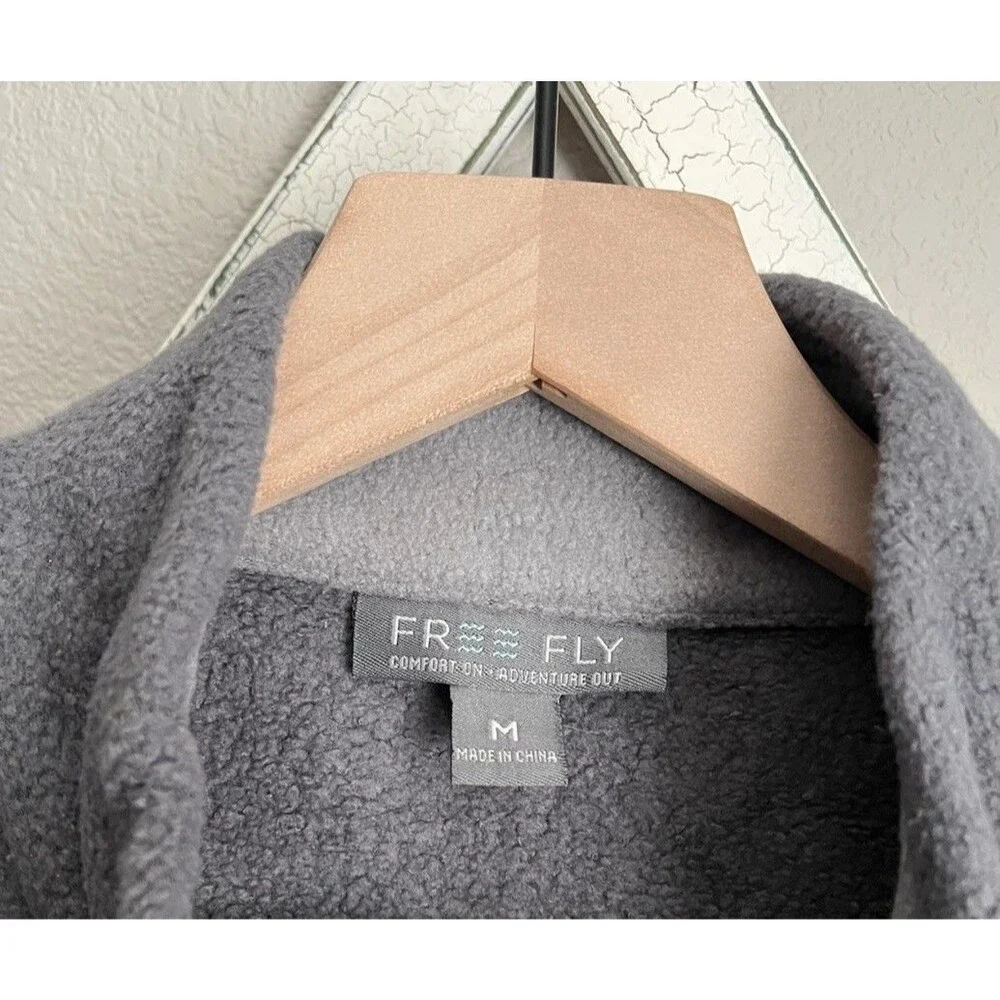 Free Fly Men's M Bamboo Viscose Full Zip Fleece Vest - Gray